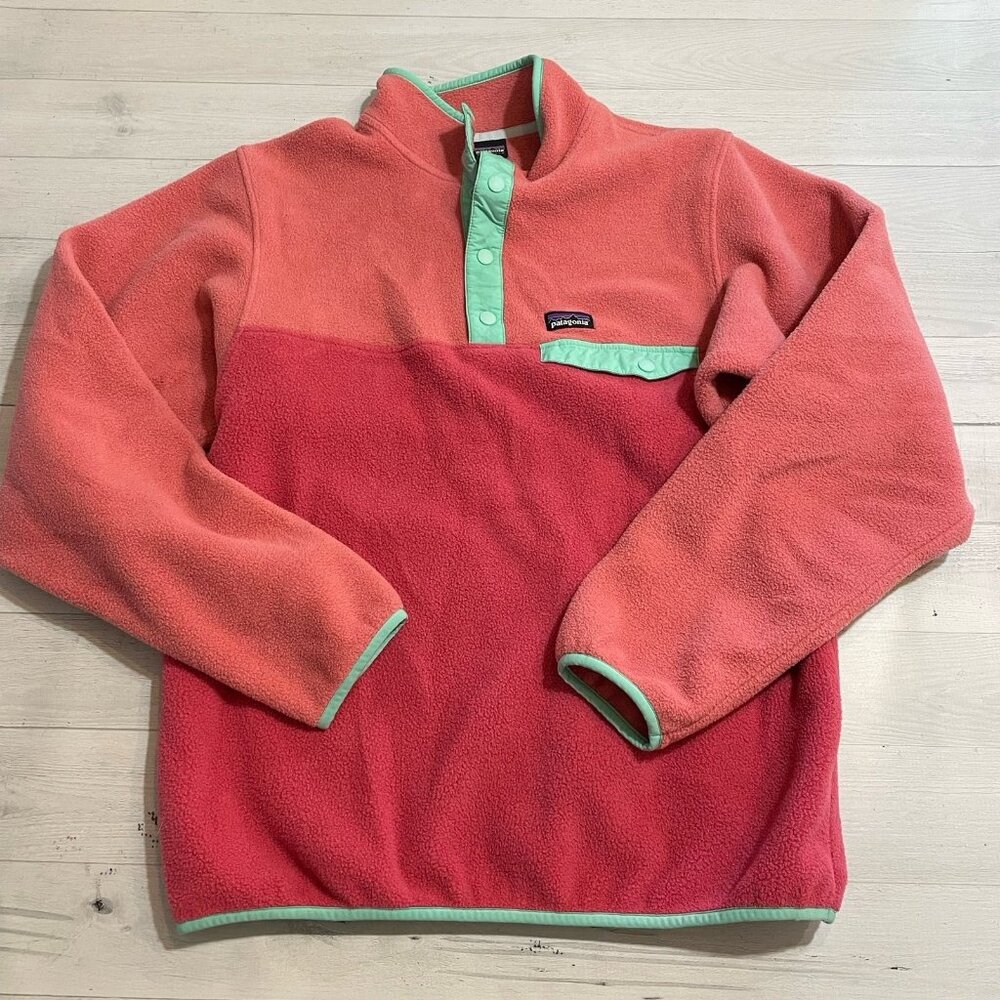 Patagonia synchilla girls fleece‎ pullover xxl 16/18